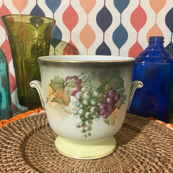 Andrea by Sadek Ceramic Ice Bucket Hand Painted by A. Kach Vintage - Picture 12 of 12